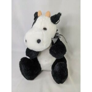Concord Black White Cow Plush 10 Inch 1994 Stuffed Animal Toy